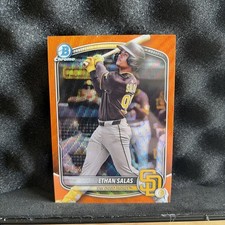 2025 Bowman Chrome - Prospects Ethan Salas Orange Wave Refractor /25