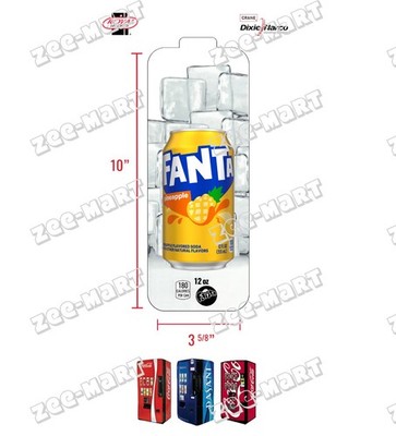 (2) Royal Vendors Chameleon Labels - Barqs Root Beer Zero Sugar - Fanta Pineappl