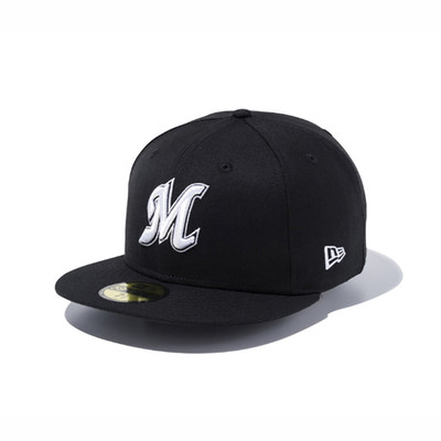 NEW ERA 59FIFTY Chiba Lotte Marines Black x White Baseball Cap