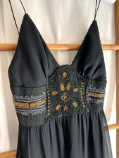 GEORGE Evening Silk Gown – Hand-Beaded Black Maxi – Collectors Made in Australia