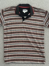 Vintage Y2K Reebok Golf Polo Short Sleeve 90s Geometric Striped Men  s Large