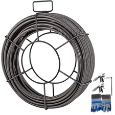Uimoso Drain Cable Sewer Cable 100Ft 1/2In Drain Cleaning Cable Auger Snake Pipe