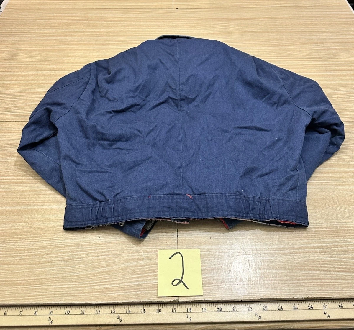Vintage Walls Cropped Insulated Work Jacket Workwear 2 Pocket Detroit Size M image 5