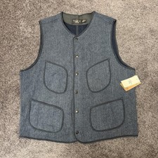 RRL Double RL Indigo Beach Vest Brown s Beach...