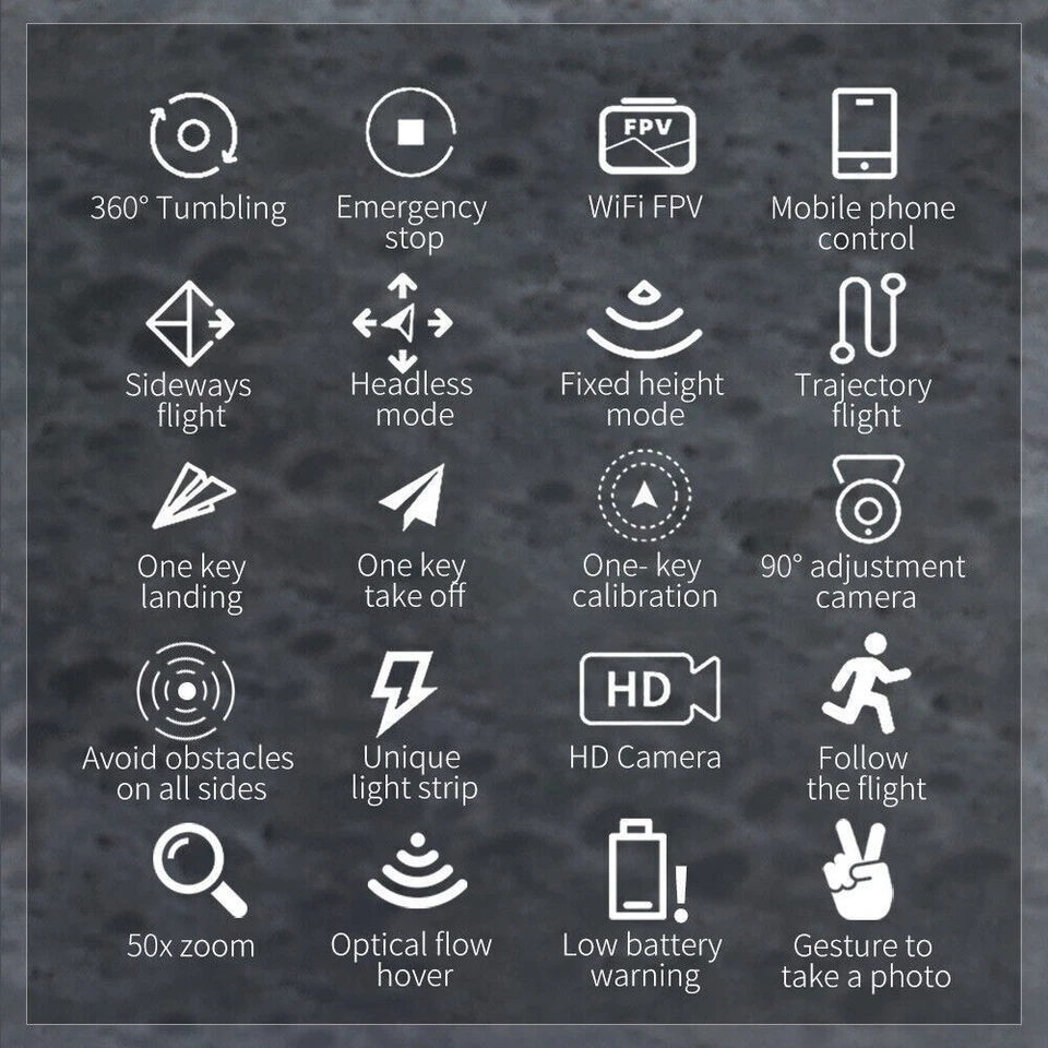Mini Faltbar WiFi FPV Drohne Mit 8K-HD GPS Kamera Selfie RC Quadrocopter Drone ~ - Bild 3 von 4