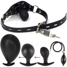 Expander Silicone Plug Inflatable Big Mouth Ball Gag Bondage BDSM