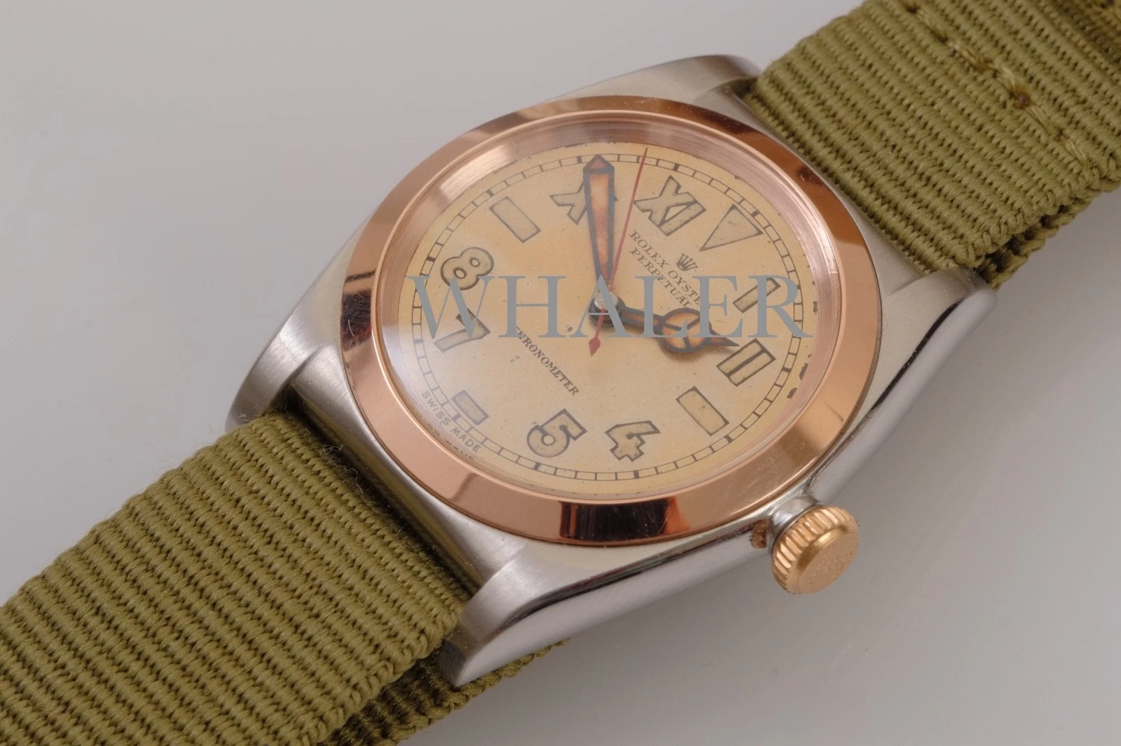 Patek Philippe — 1940s Rolex Bubbleback Two Tone Near Mint