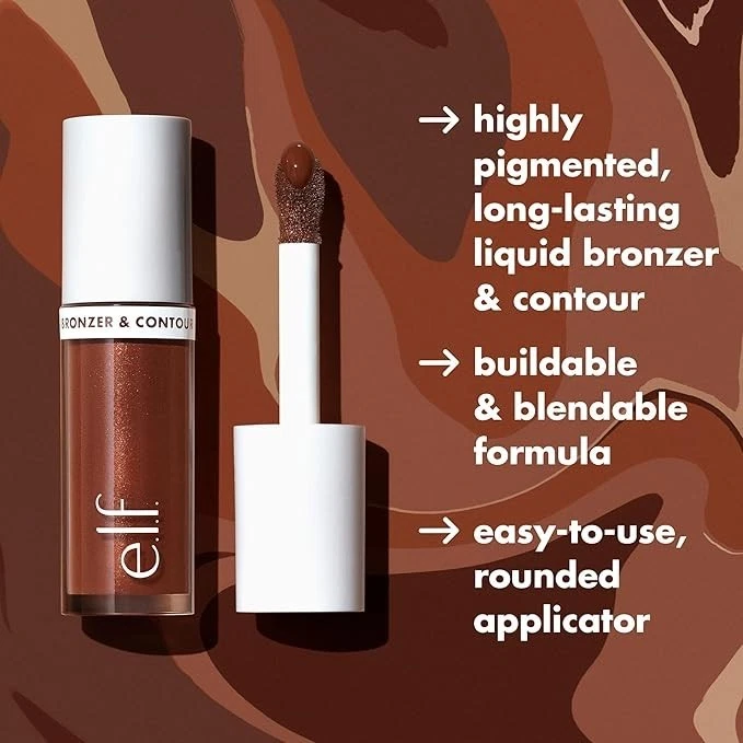 e.l.f. Camo Liquid Bronzer & Contour, Silky Highly Pigmented Formula, Creates a - Image 4 of 4