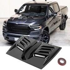 Glossy Air Flow Intake Hood Scoop Vent Bonnet Cover Decor For Ram 1500 2500 3500