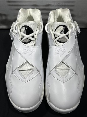 Size 9.5 - Air Jordan 8 Retro 2003 Low White Metallic Silver for