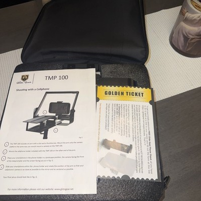 Glide Gear TMP100 Tablet/Smartphone Teleprompter   Open Box w/ Case