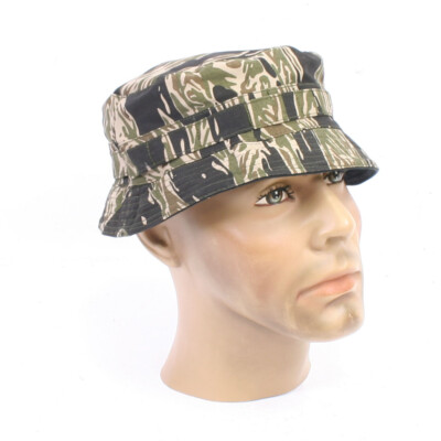 Replik Wende Boonie Hut Vietnam Kaulquappe Tiger Streifen auf schwarz AX086