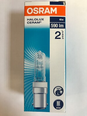 OSRAM/RADIUM Halolux Ceram Halogenlampe B15d 40W klar 64491 KL 64467 NEU & OVP!