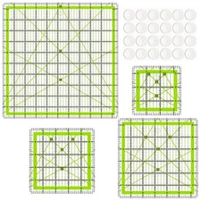 Quilting Rulers,4 Quilting Templates Square Ruler (3.5"X3.5", 5"X5", 6.5"X6.5...