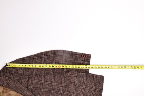 VINTAGE Pendleton Wool Tweed Plaid Windowpane Blazer Size 42L Sport Coat - Picture 13 of 14