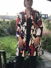 Marc Cain N4 14 Cotton Pattern Trench Coat