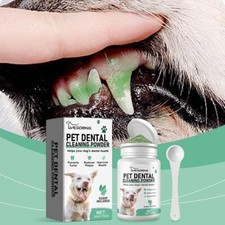 Teeth Cleaning Powder For Dogs, Dental Cleaning Powder Tartar-Remover-- Q4B7