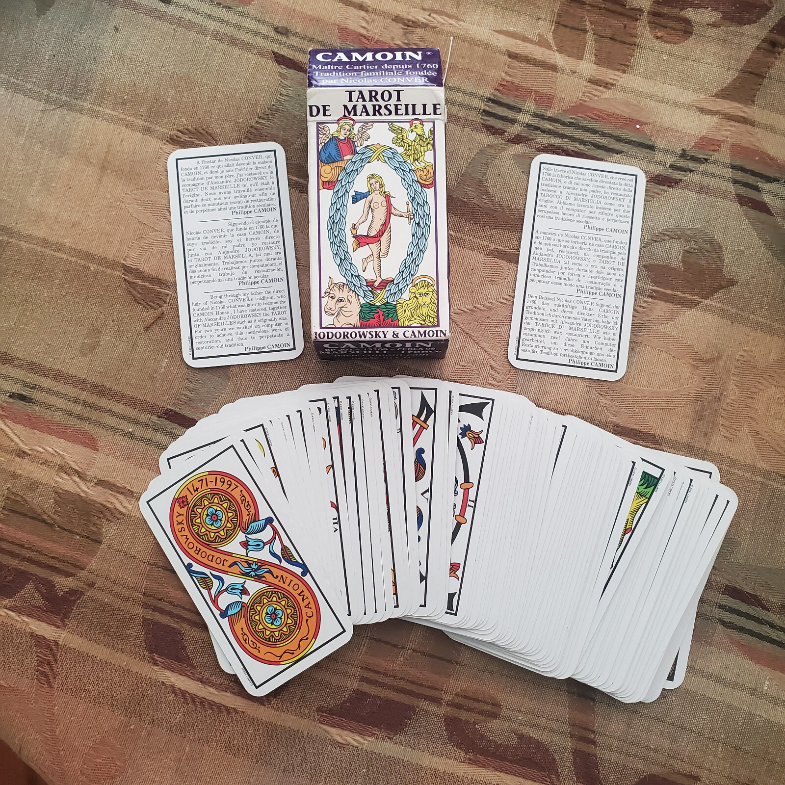 Jodorowsky Camoin Miniature Tarot de Marseille Reconstructed Mint cards ...