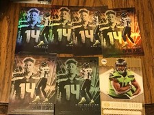 2020 ILLUSIONS DK METCALF 7 CARD LOT. SHINING STARS ACETATE 5 BASE 1 EMERALD