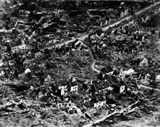 New World War I Photo: Post-War Aerial View of Ruins of Vaux, France - 6 Sizes!