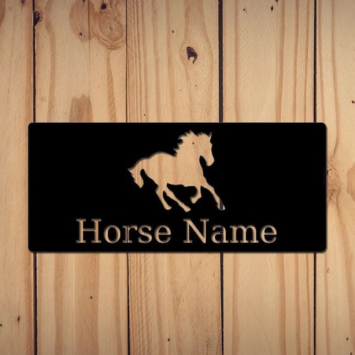 PANNEAU NOMINATIF DE grange de ranch en métal fer à cheval personnalisé décor... EUR 47,51