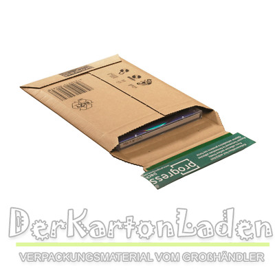 100 CD-Versandtaschen aus Pappe 203x158x-28 mm Wellpapp-Versandtasche
