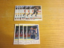 Craig Muni Lot of 10 Sticker Trading Cards NHL Hockey Edmonton Oilers