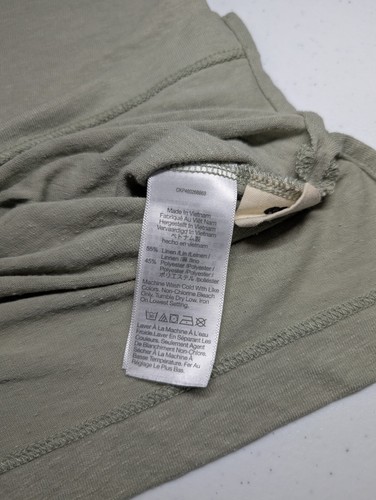 Madewell Women's Tank Top Size XS Olive Green/Gray Linen Blend Boho Beachy - Picture 6 of 9