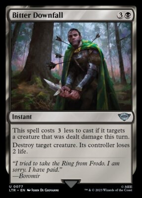 MTG Bitter Downfall (77/479) The Lord of the Rings Tales of Middle-earth NM
