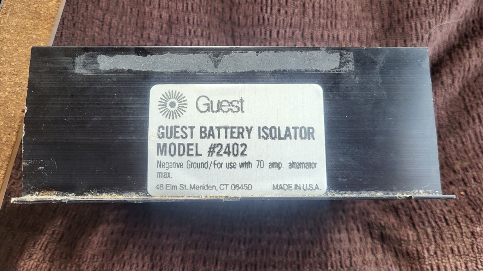 Marine Battery  Isolator  Guest Model #2402  70 amp  USA Made Boat Parts 
