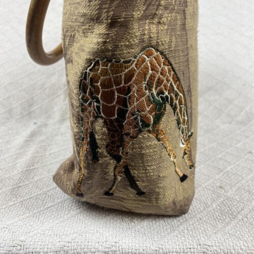 Giraffe Jungle Bling Around the Top Monedero Bueno Bandolera Bolso de Mano Marrón Beige - Imagen 2 de 11