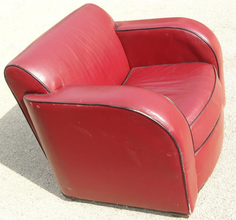 Sillón de cuero moderno decorativo Robert A.M. Stern muebles de negocios de nogal americano  Foto 2 de 4