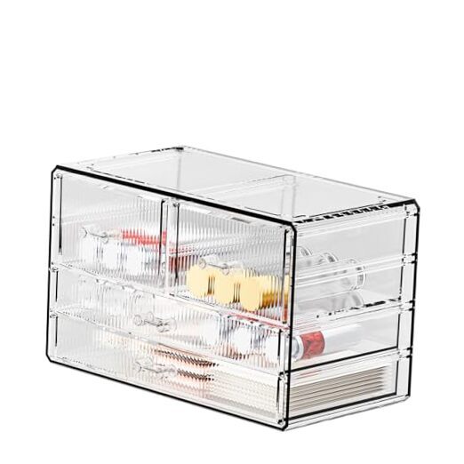 Makeup Organizer Bathroom Organizers and Storage, Multi-Ply Acrylic 4 Drawers B
