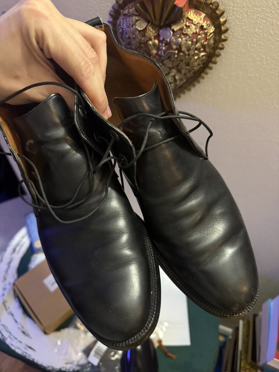 Salvatore Ferragamo Black Leather Chukka Boots Italy Mens US  display picture 3