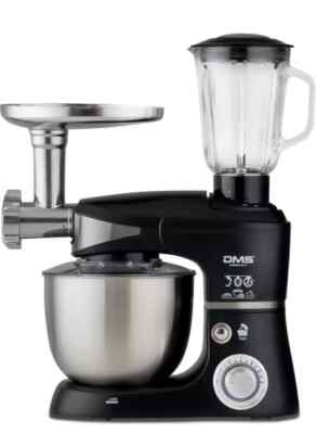 DMS 3in1 Küchenmaschine KMFB-1700B Stand Mixer Fleischwolf 5 Liter 1700W Schwarz
