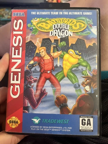 Battletoads Double Dragon Sega Genesis Game Complete Tested Works Pre Owned