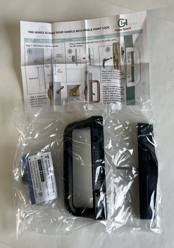 Schwarz Schiebetür Terrassentür Griff Hardware (LSX) von House Guard Schlüssel Schloss & Griff - Bild 1 von 5