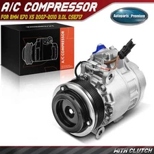 A/C Compressor with CSE717 Style for BMW E70 X5 07-10 X3 X6 3.0L 6-Pulley Groove