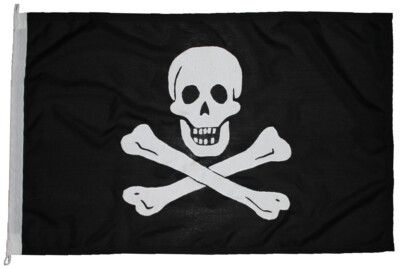 Piratenflagge MoD genehmigt genäht genäht bestickt Jack Rackham Jolly Roger UK