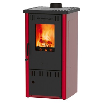 Kaminofen Alfa Plam Elita 2  Eco Energieklasse A+  6,5 kW Küchenherd Rot NEU