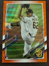 2021 Topps Chrome Luis Patino #196 Rookie RC Orange Wave Refractor serial /25