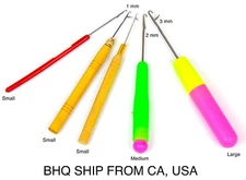 5 Pcs Latch Hook Crochet Needle for Micro Braids, Hair Extension