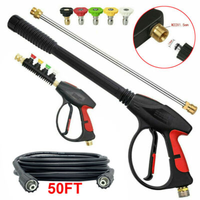 High Pressure 4000 PSI Power Washer Gun Spray Wand & Nozzle Kit - M22 Thread, 5800 PSI Max, Quick Connect 11 thumbnail image