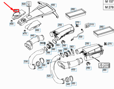 Mercedes-Benz E W212 AMG Right Engine Cover A2780100767 Genuine  