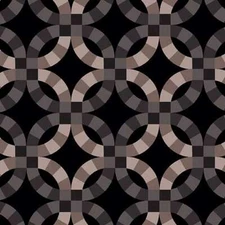 Andover Fabrics - Still - Double Wedding Ring - Black, Fabric BTY