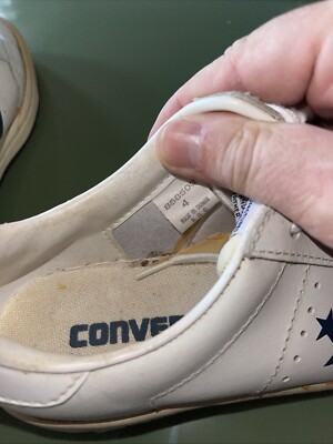 Vintage NOS 1984 Converse Jimmy Connors White Leather Tennis Shoes 