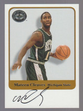 MATEEN CLEAVES Michigan State 2001 Fleer Greats of the Game Autograph SP AUTO