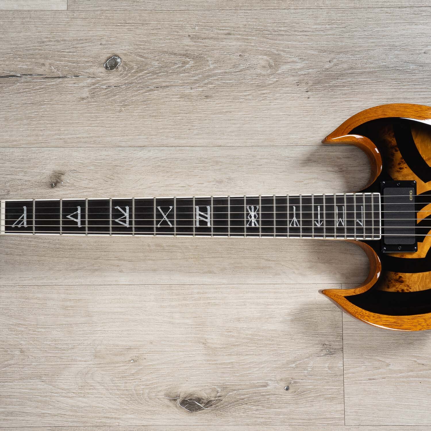 Wylde Audio Barbarian Buzzsaw Guitar, Ebony Fretboard, Buzzsaw Charcoal