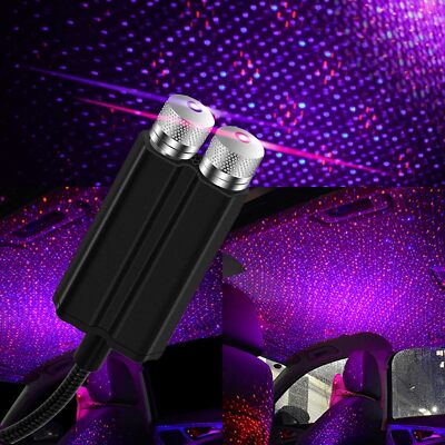 Usb Night Light Star Projector, 2 In 1 Interior Car Roof Lights, Adjusta