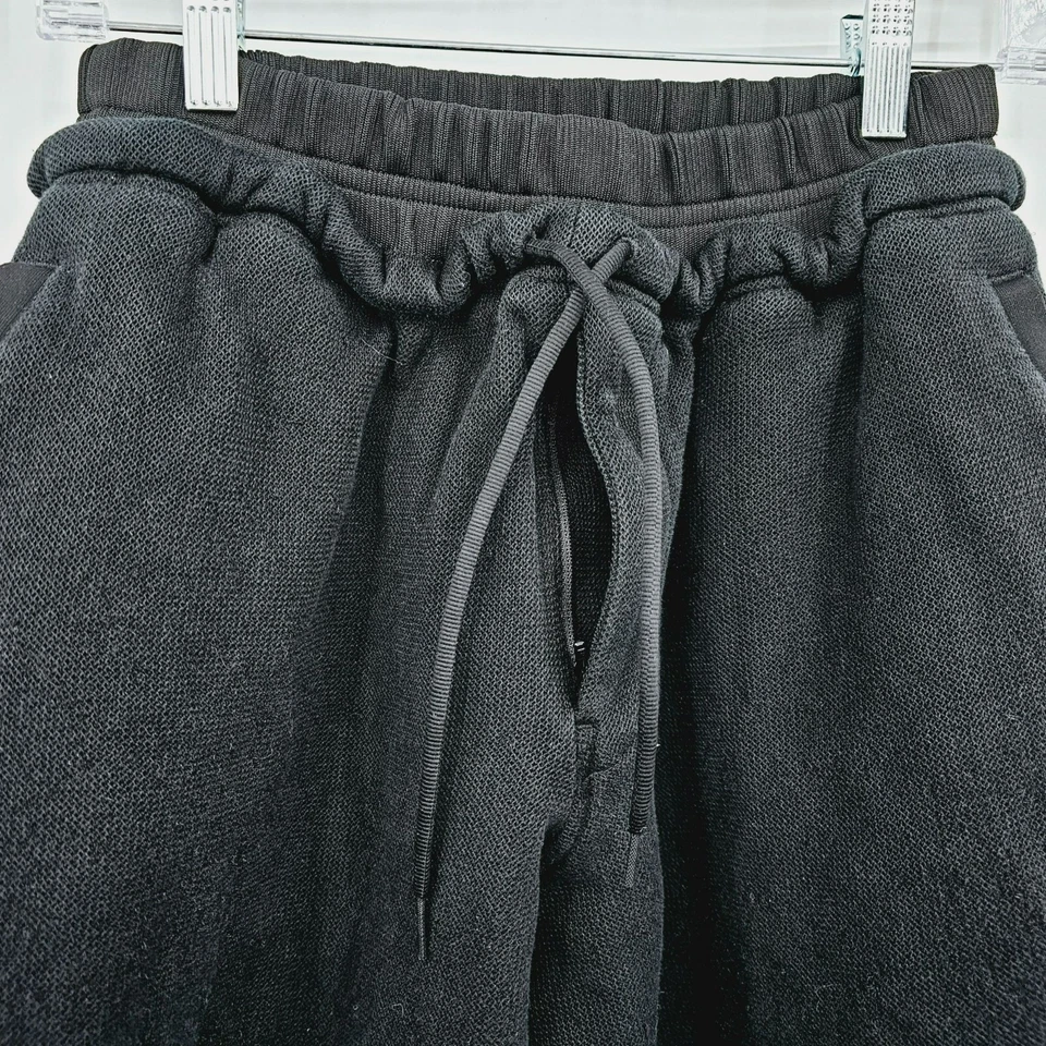 阿迪达斯 Y-3 x Yohji Yamoto 网眼 3 条纹短裤 XS 黑色针织纸袋口袋 — 第 4/4 张图片